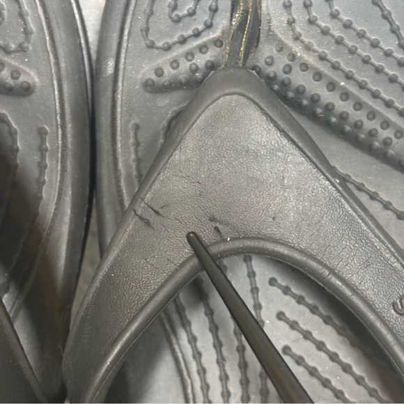 Crocs Kadee II Flip Flop Sandals-Black-Women Size 8 - Picture 11 of 11